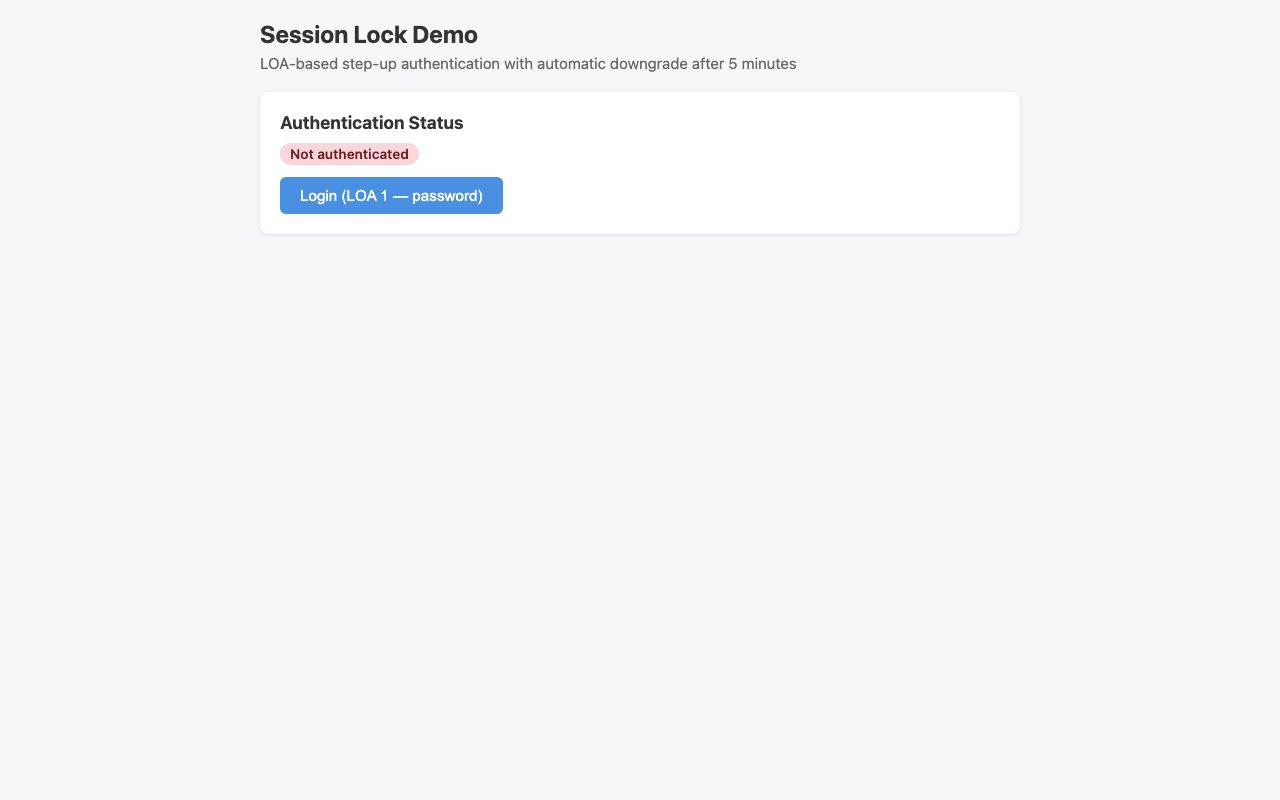 Demo app — not authenticated